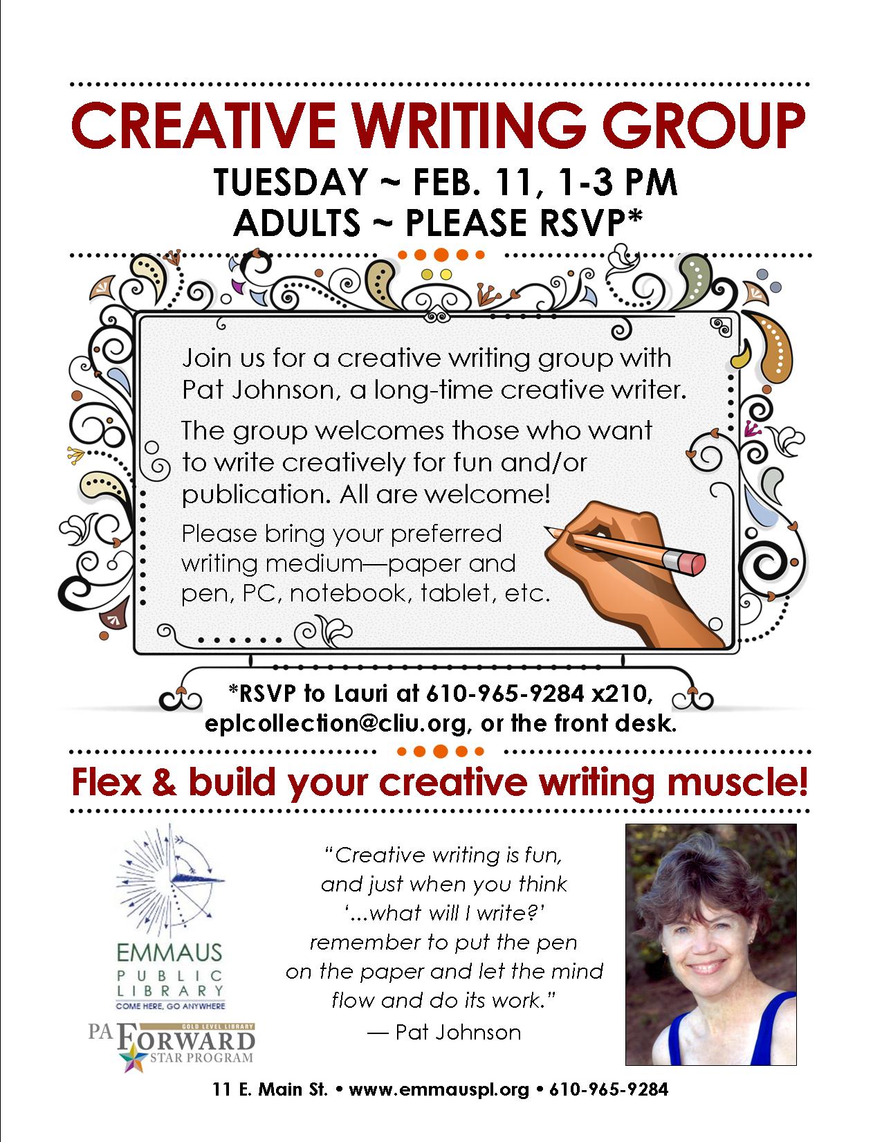 creative writing groups halton