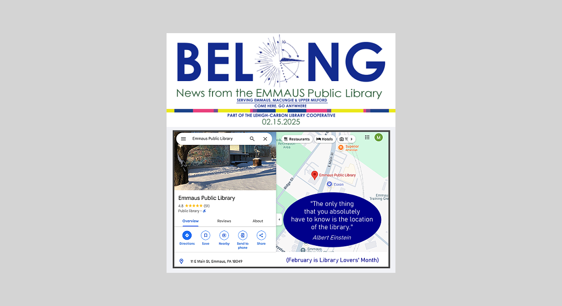 Emmaus Public Library Books, DVDs, eBooks, Audiobooks